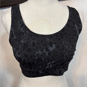 Lululemon Athletica Black Patterned Sports Bra